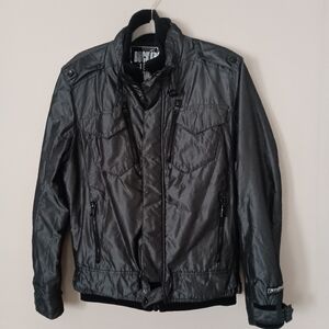 Buckaroo Jeans Modern Vintage  Double Layers Motorcycle Jacket Black Large